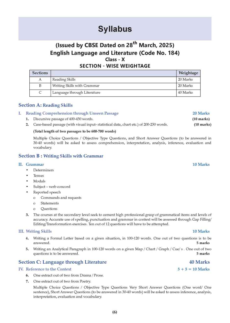 CBSE 15 Sample Question Papers Class 10 English Language & Literature for 2026 Board Exam