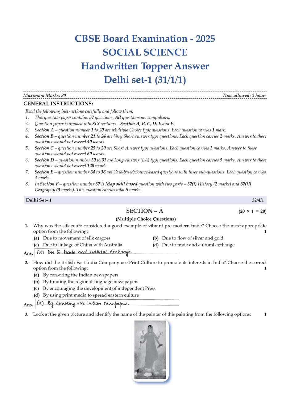 CBSE 15 Sample Question Papers Class 10 Social Science for 2026 Board Exam