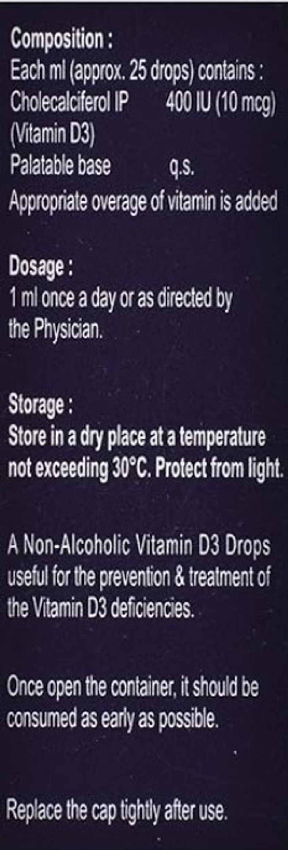 D3 Must 400IU Vitamin D3 Oral Drop