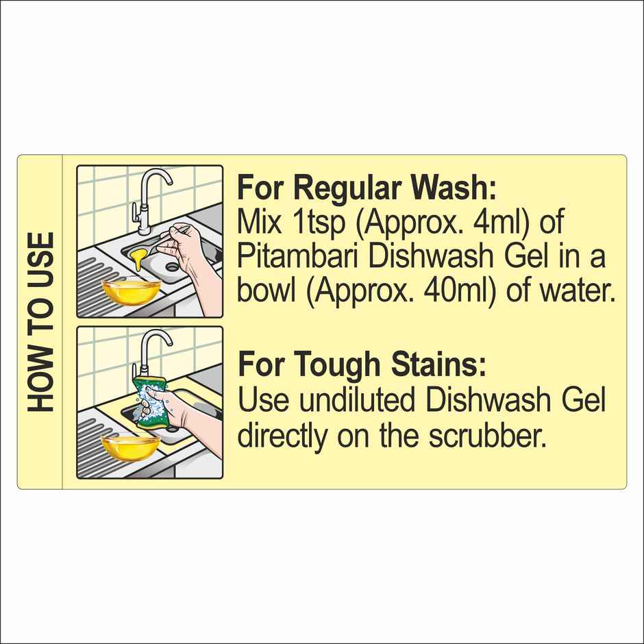 Pitambari Dishwash Gel Bottle