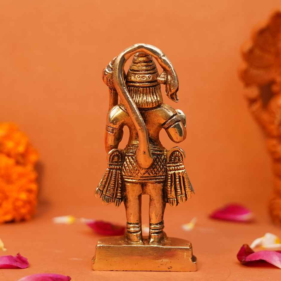 Pure Brass Hanuman Idol | 4 Inch | ServDharm