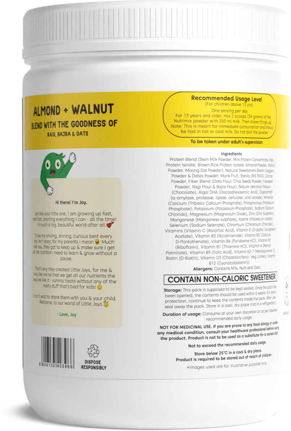 Little Joys Chocolate Nutrimix 13+| 12 G Protein