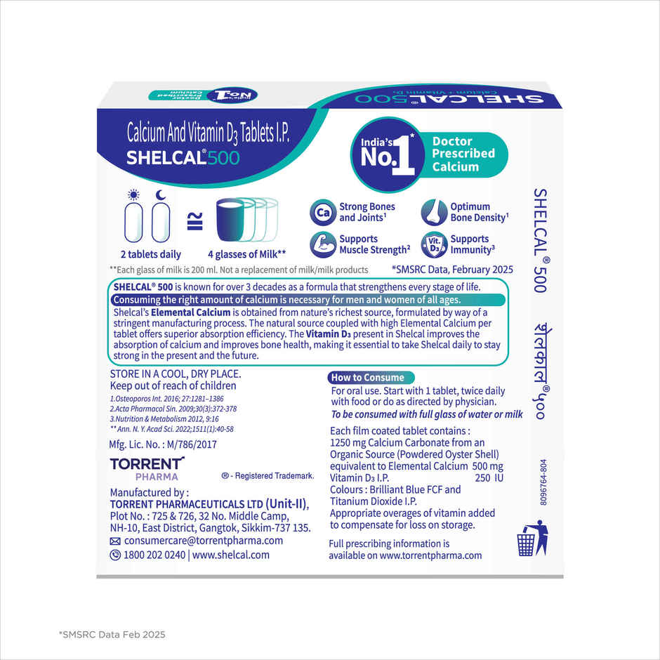 Shelcal 500 Vitamin(D3) Tablet