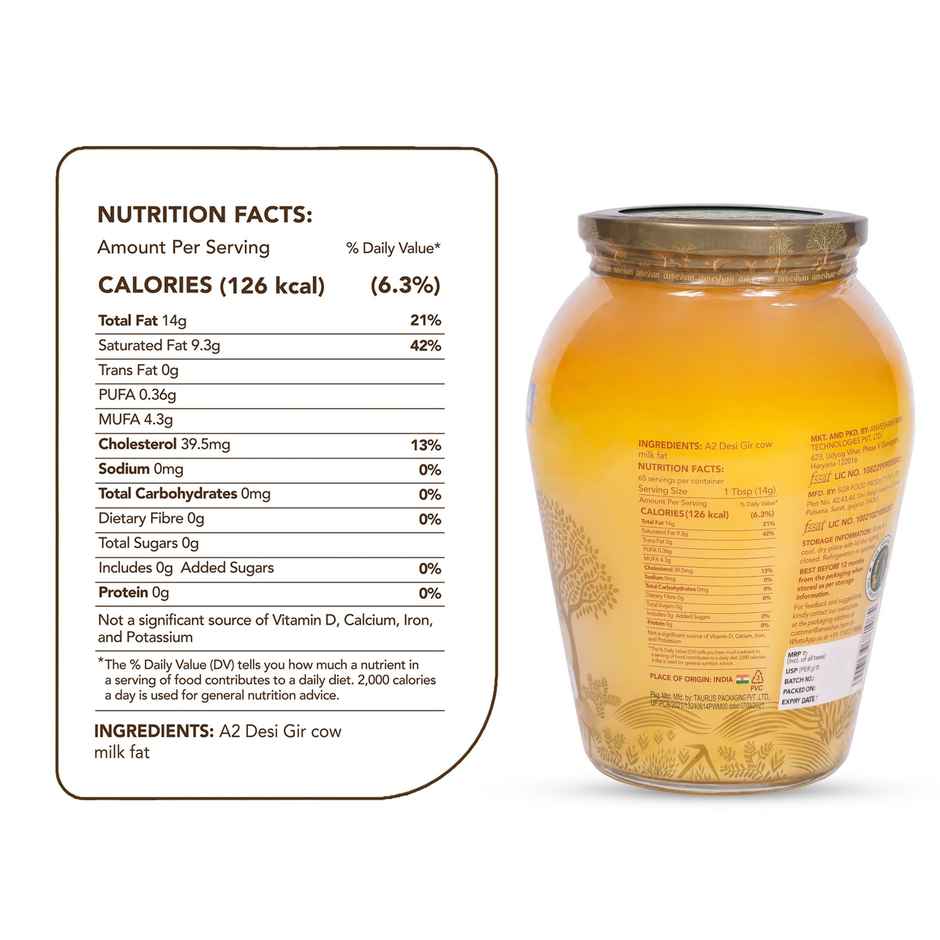 Anveshan A2 Desi Gir Cow Ghee | Bilona Churned
