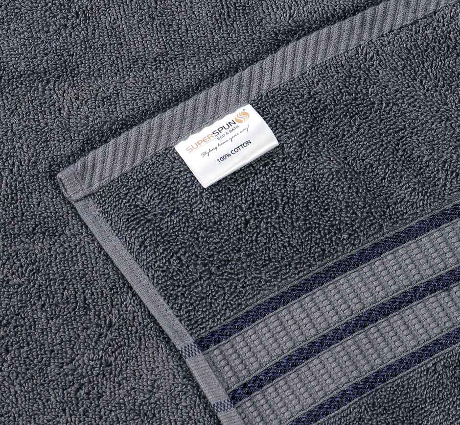 Superspun 100% Cotton- 420 Gsm- Vodre- Single Piece- Bath Towel- Size:70 x 140 - Grey