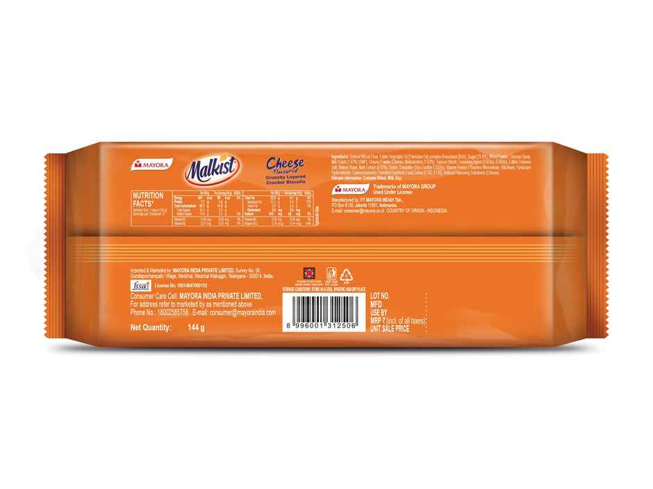 Malkist Cheese Flavoured Crunchy Crackers | Trans Fat-free Combo