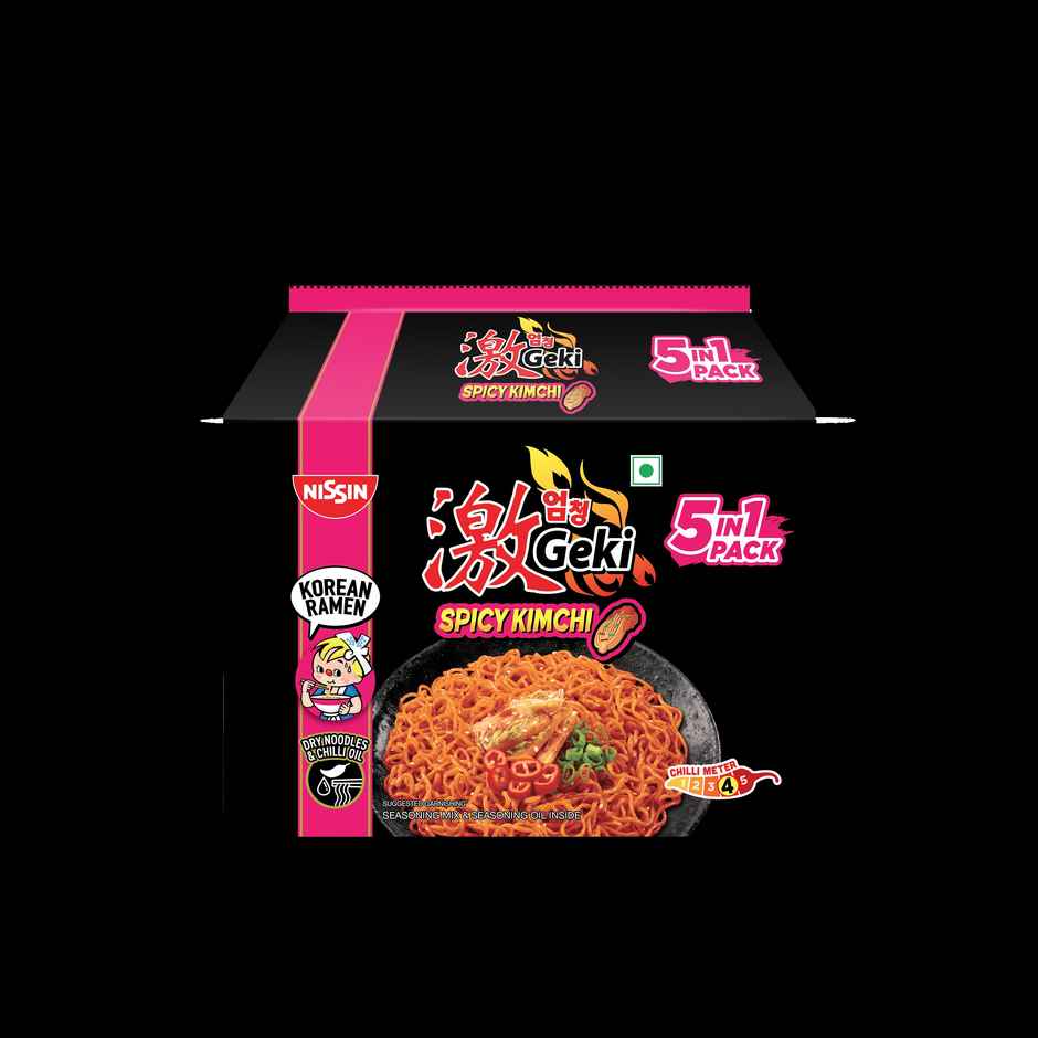 Nissin Geki Hot and Spicy Korean Instant Noodles Kimchi Flavor