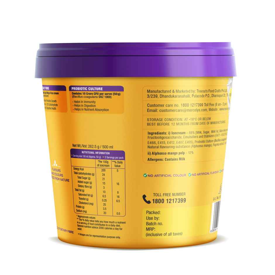 Mercely's Alphonso Mango Family Pack Ice Cream Tub