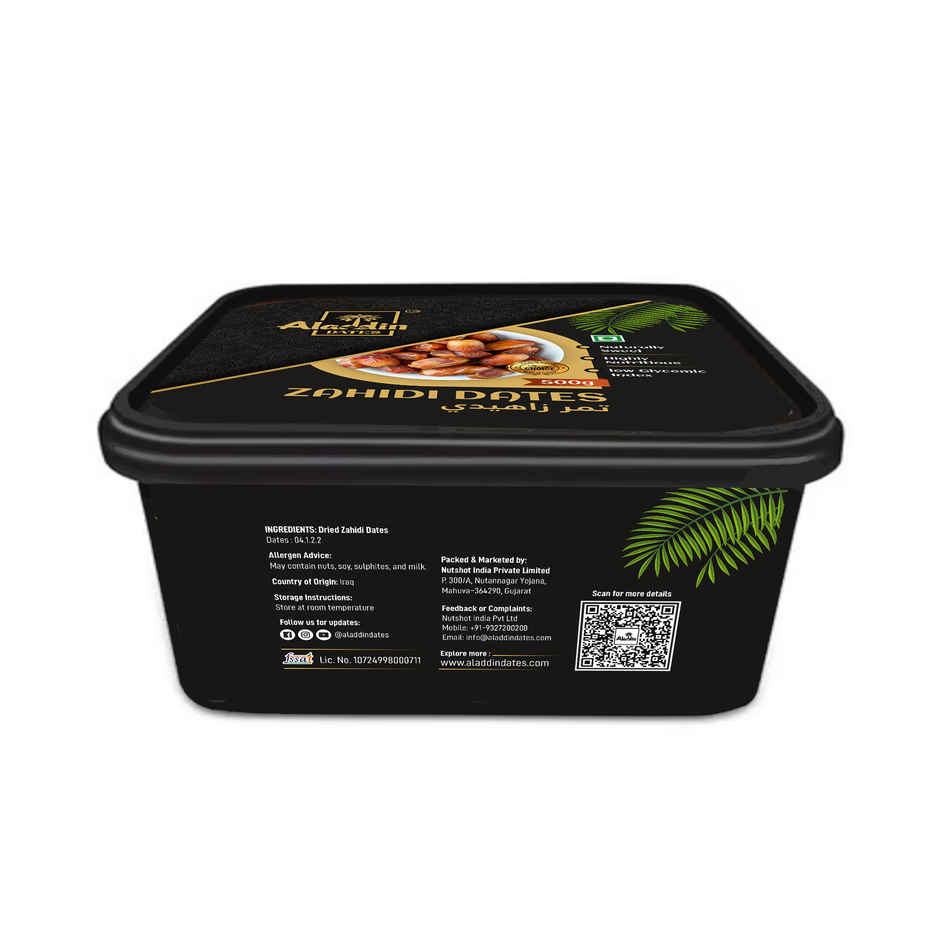 Aladdin Dates Premium Zahidi Dates Natural Dried Khajur