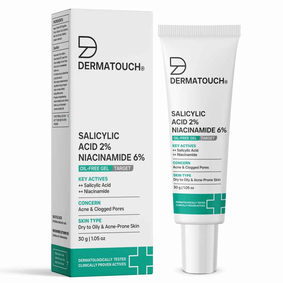 Dermatouch Salicylic Acid 2% Niacinamide 6% Anti-Acne Oil-Free Gel For Active Acne