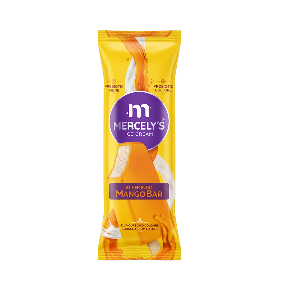 Mercely's Alphonso Mango Bar Ice Cream Stick