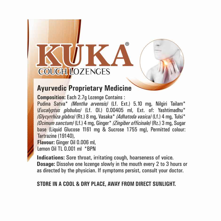 Multani Kuka Cough Tablets | Tulsi Ginger | For Sore & Irritating Cough