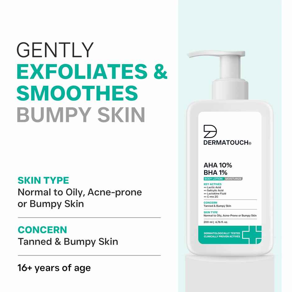Dermatouch AHA BHA Body Lotion | For Men & Women For Dry And Bumpy Skin
