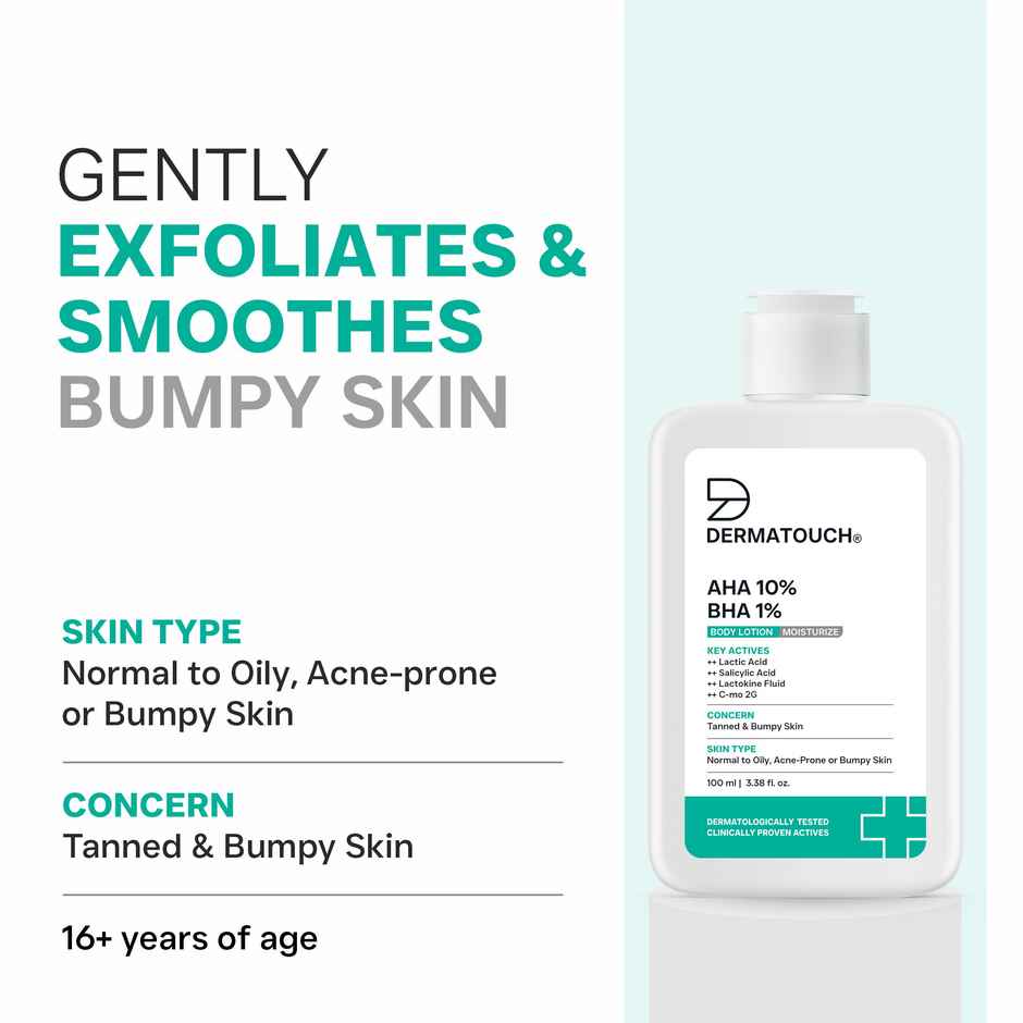 Dermatouch AHA BHA Body Lotion | For Men & Women For Dry & Bumpy Skin
