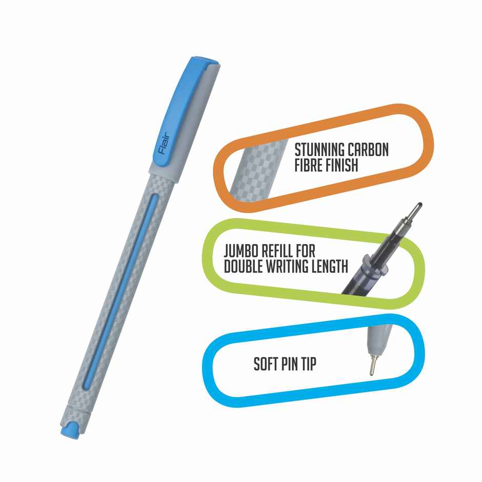 Flair Yolo Ball Pen Blue Pack Of 5