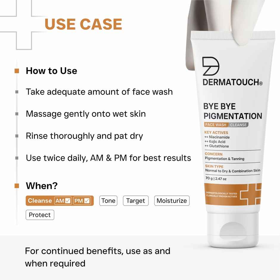 Dermatouch Bye Bye Pigmentation Face Wash Anti Pigmentation Face Wash For Women & Men