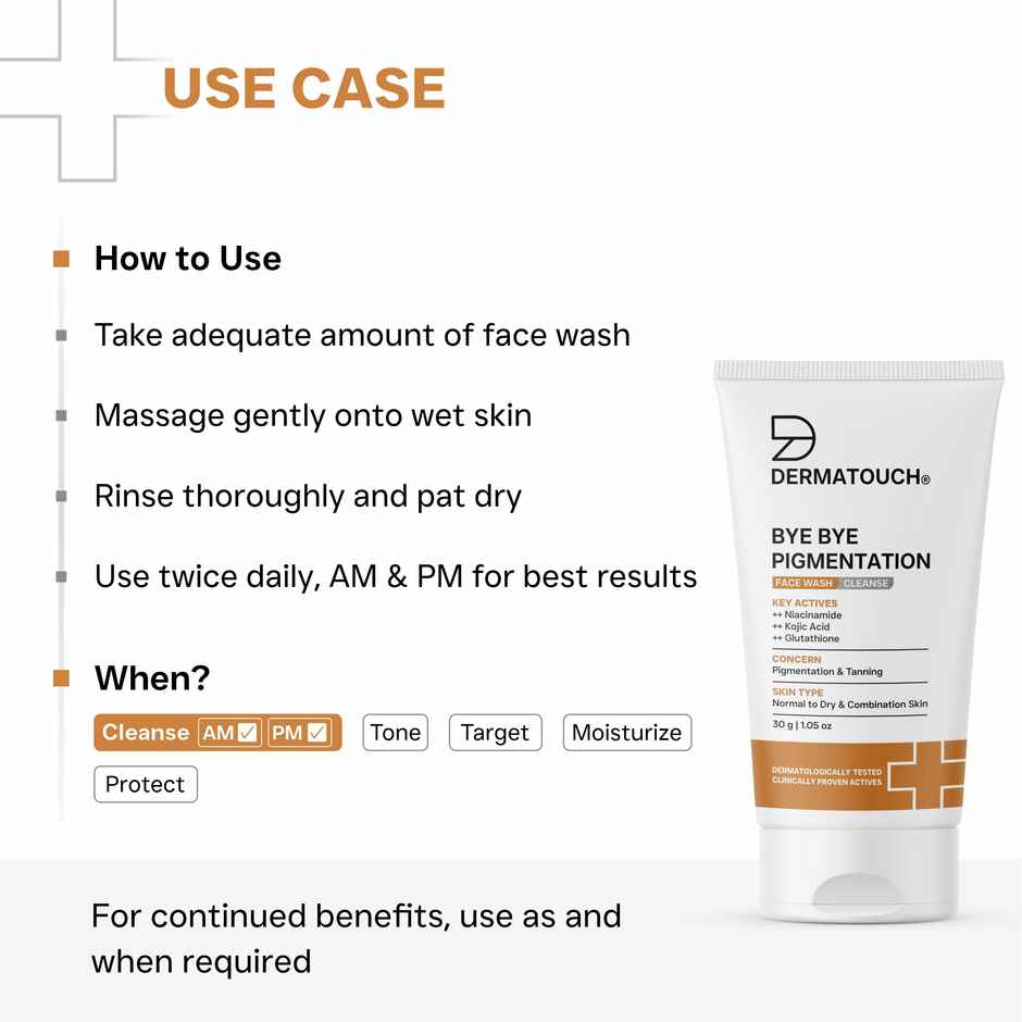 Dermatouch Bye Bye Pigmentation Face Wash Anti Pigmentation Face Wash For Women & Men