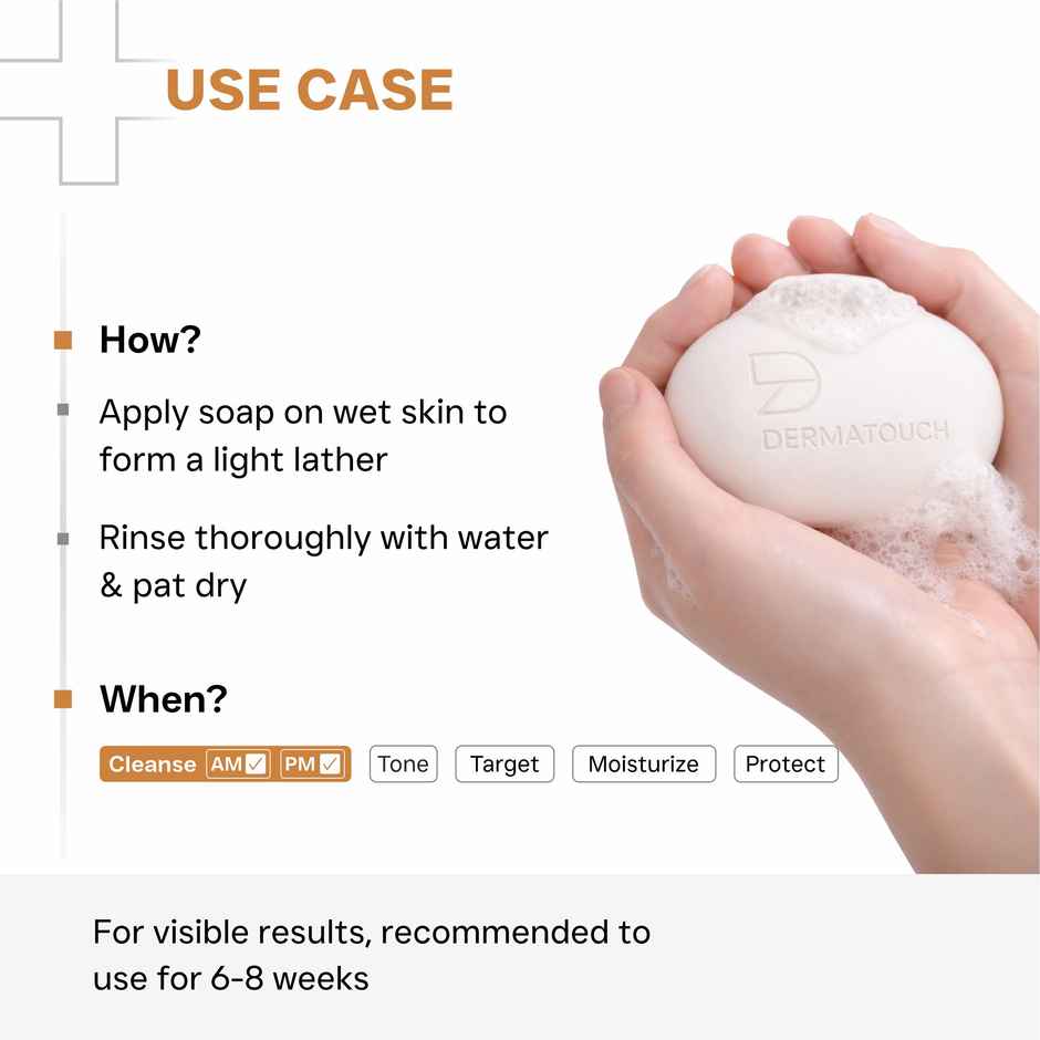 Dermatouch Kojic Acid 1% Soap With Glutathione For Pigmentation & Sun Damage Soap For Men & Women