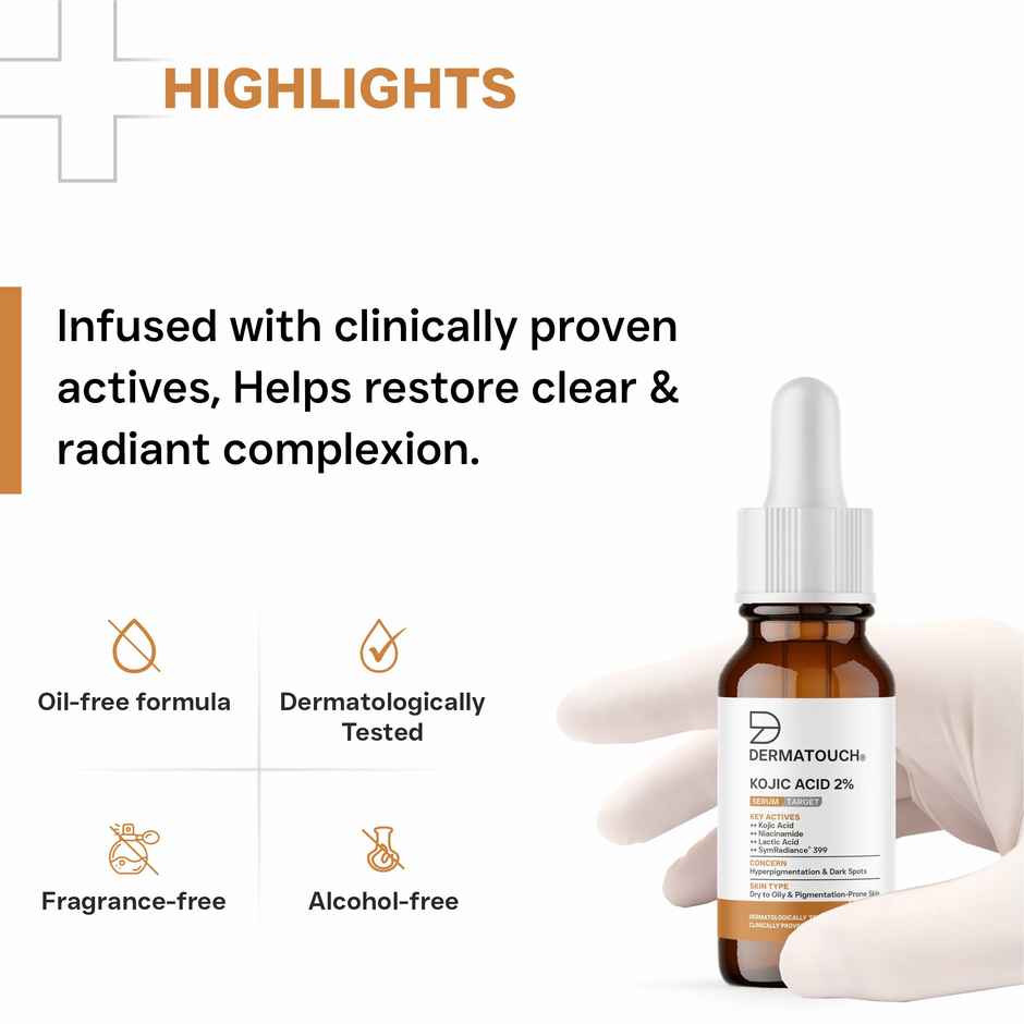 Dermatouch Kojic Acid Face Serum For Dark Spots & Hyperpigmentation