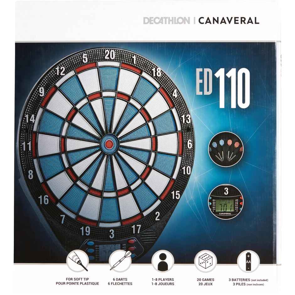 Decathlon | Canaveral Soft Tip Electronic Dartboard (6 Darts included)
