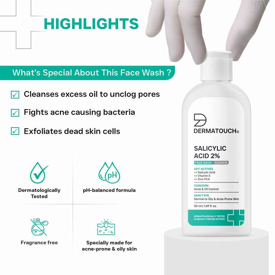 Dermatouch Salicylic Acid Face Wash For Acne & Oil Control