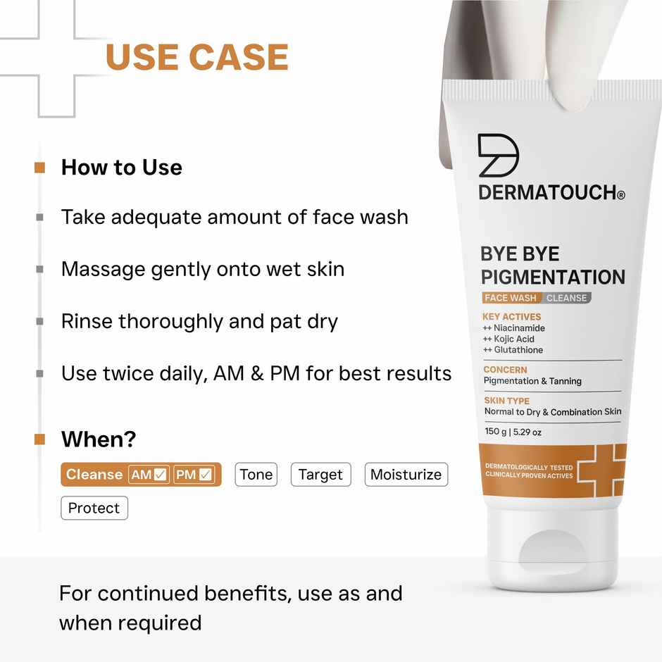 Dermatouch Bye Bye Pigmentation Face Wash Anti Pigmentation Face Wash For Women & Men