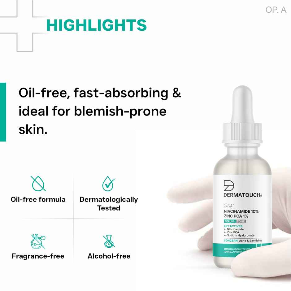 Dermatouch Niacinamide Zinc PCA Face Serum For Acne & Oil Control