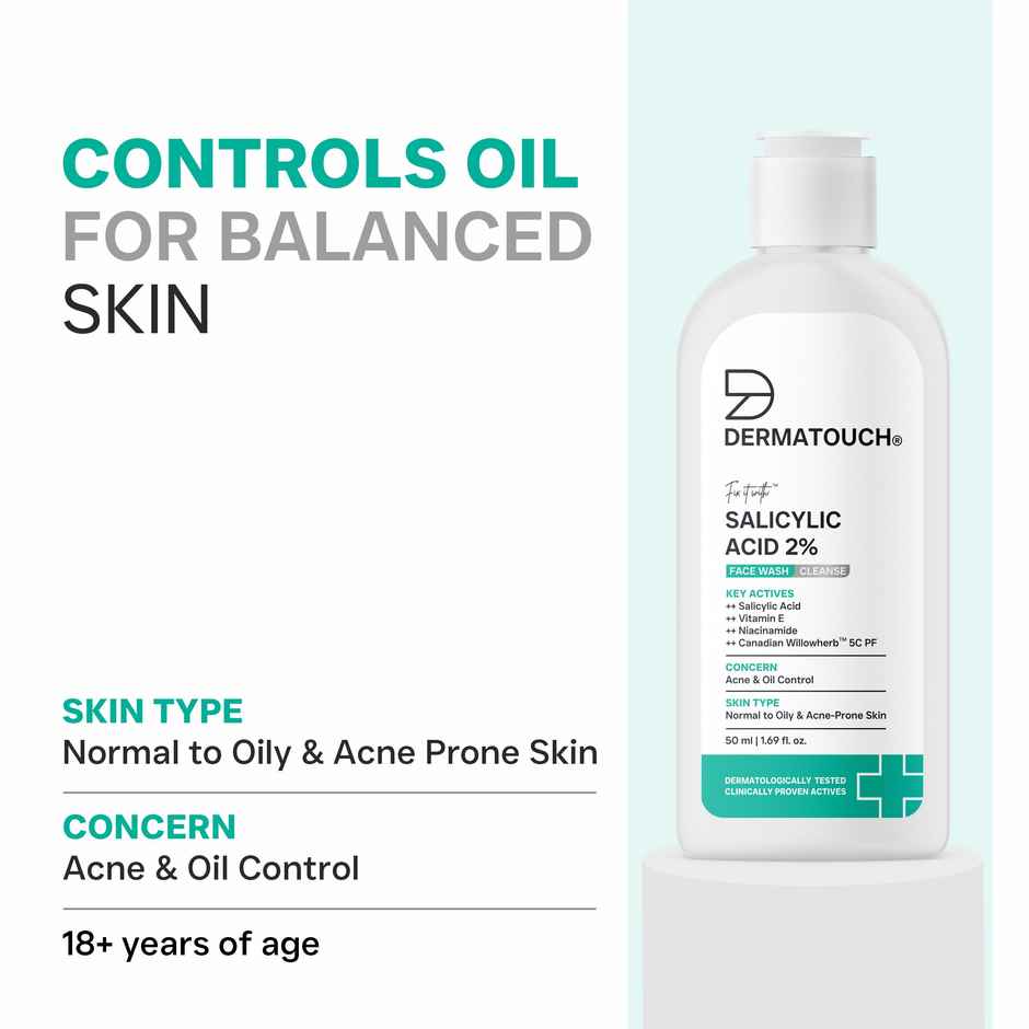 Dermatouch Salicylic Acid Face Wash For Acne & Oil Control
