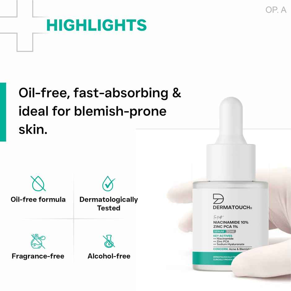 Dermatouch Niacinamide Zinc PCA Face Serum For Acne & Oil Control