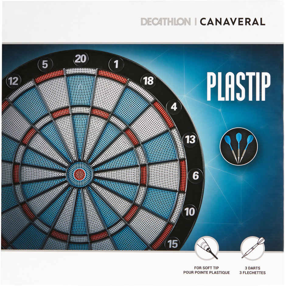 Decathlon | Canaveral Plastip Dartboard With 3 Darts, Standard Size