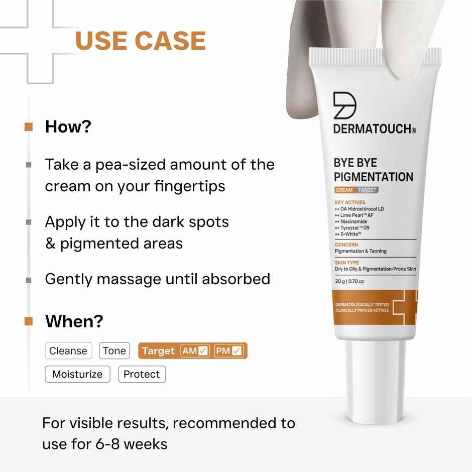 Dermatouch Bye Bye Pigmentation Removal Cream Anti Pigmentation Cream Niacinamide For Women & Men