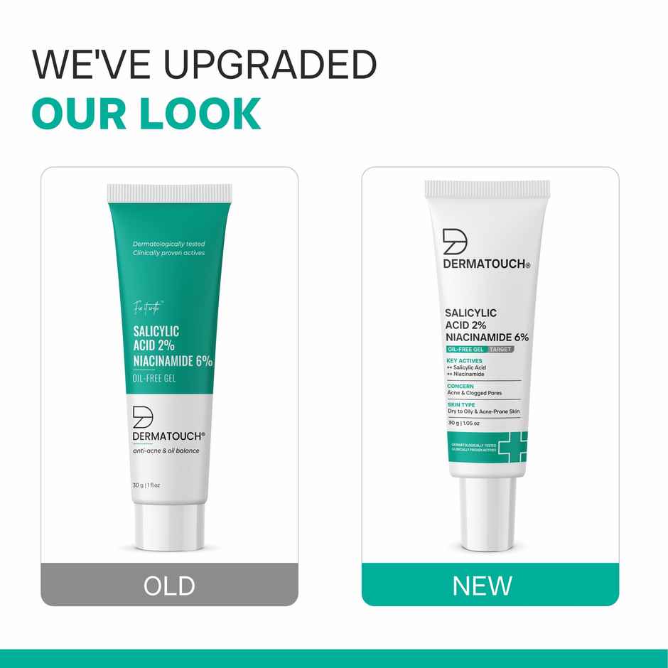 Dermatouch Salicylic Acid 2% Niacinamide 6% Anti-Acne Oil-Free Gel For Active Acne