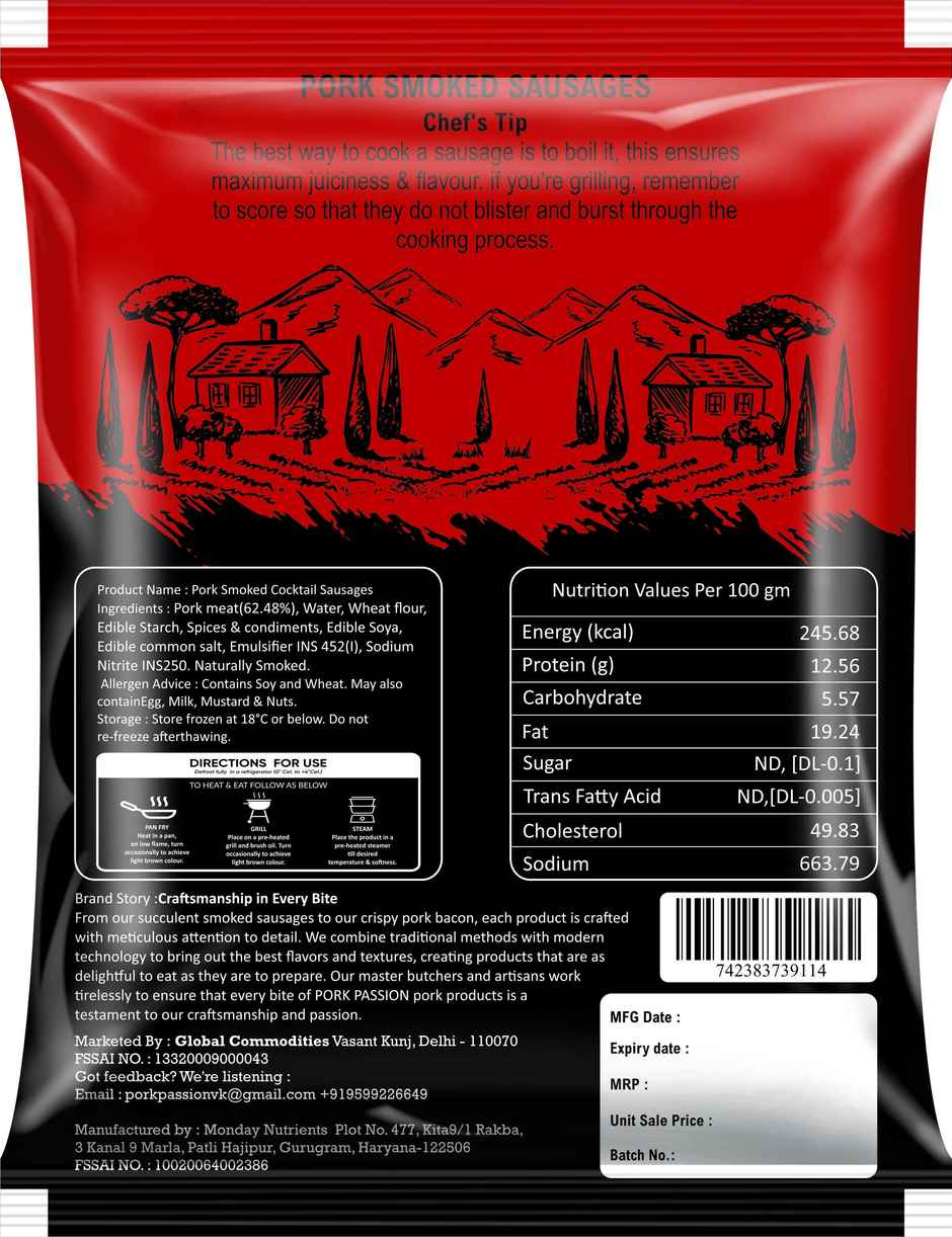 Pork Passion Pork Smoked Sausages
