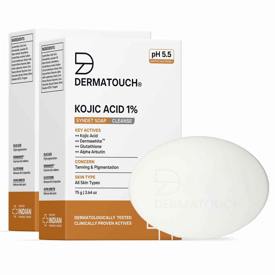 Dermatouch Kojic Acid 1% Soap With Glutathione For Pigmentation & Sun Damage Soap For Men & Women
