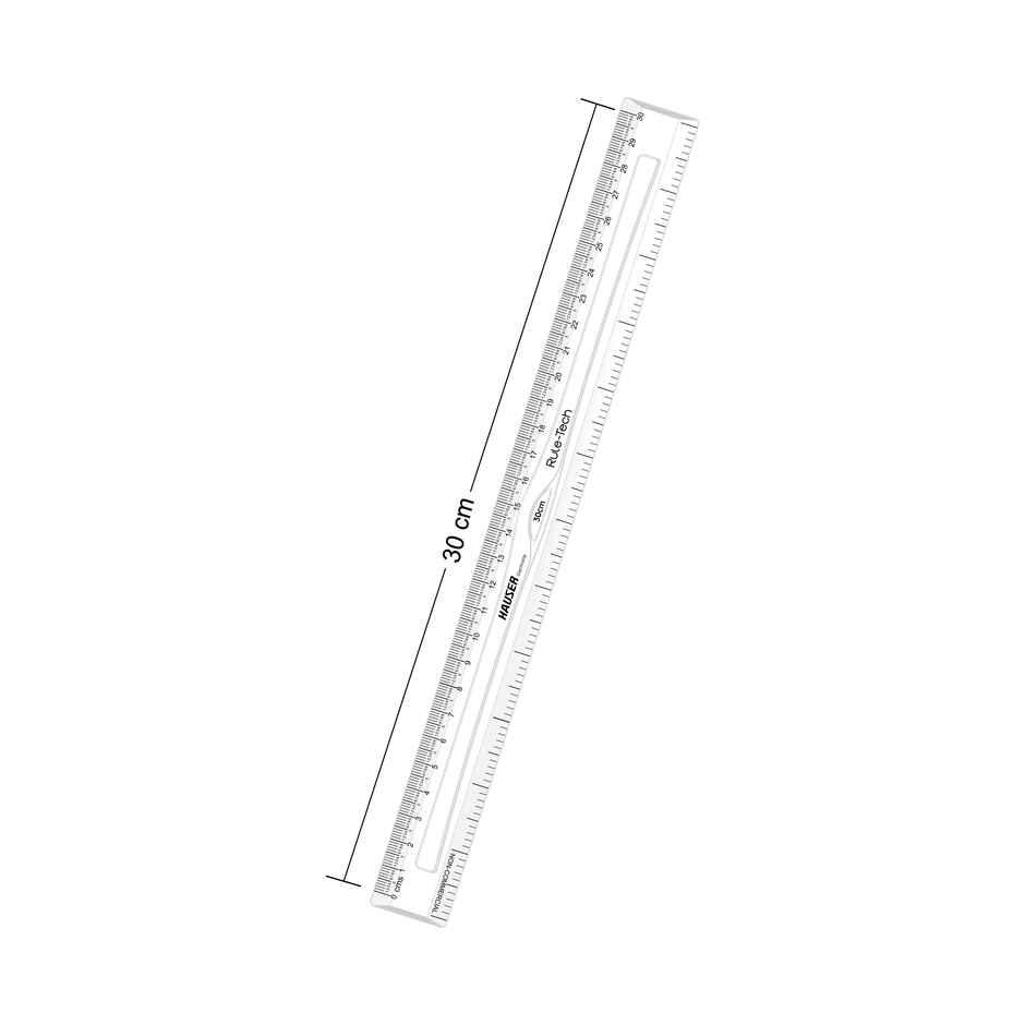 Hauser Rule Tech 30 Mm Plastic Scale