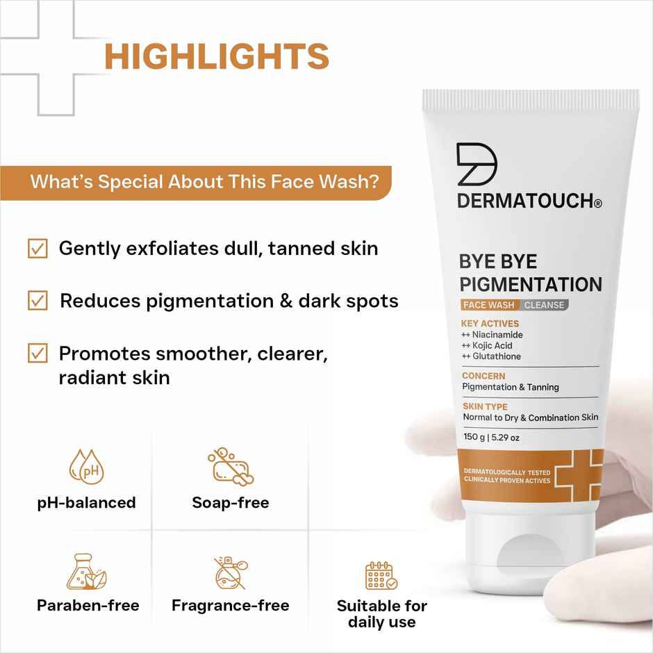 Dermatouch Bye Bye Pigmentation Face Wash Anti Pigmentation Face Wash For Women & Men