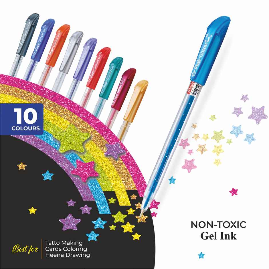 Flair Glitter Pen Pack Of 10