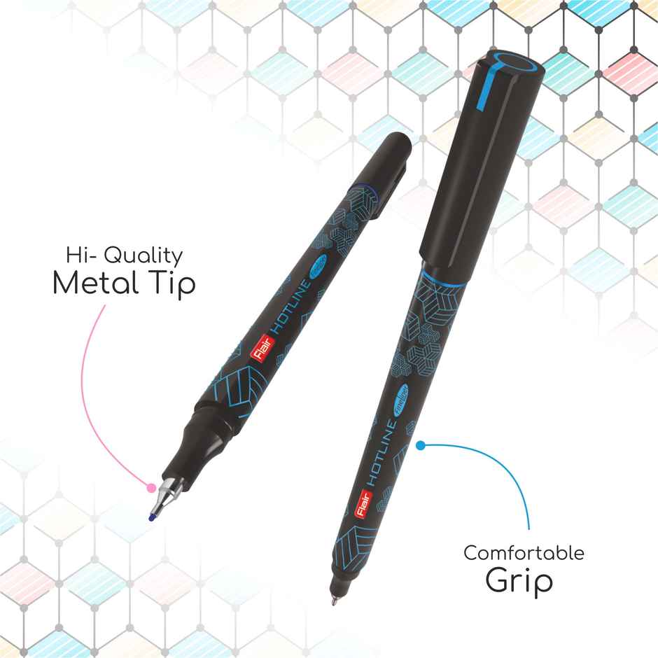 Pierre Cardin Flair Hotline Fineliner Pack Of 10 Assorted