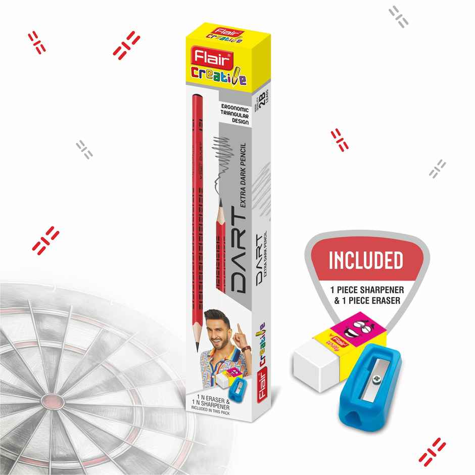 Flair Dart Extra Dark Pencil Pack of 10