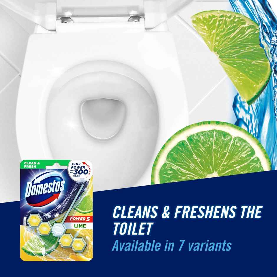 Domestos Lime Power 5 Toilet Block