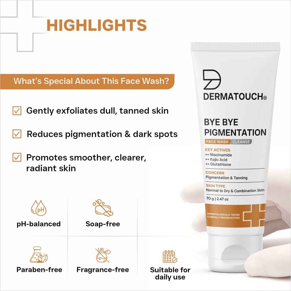Dermatouch Bye Bye Pigmentation Face Wash Anti Pigmentation Face Wash For Women & Men
