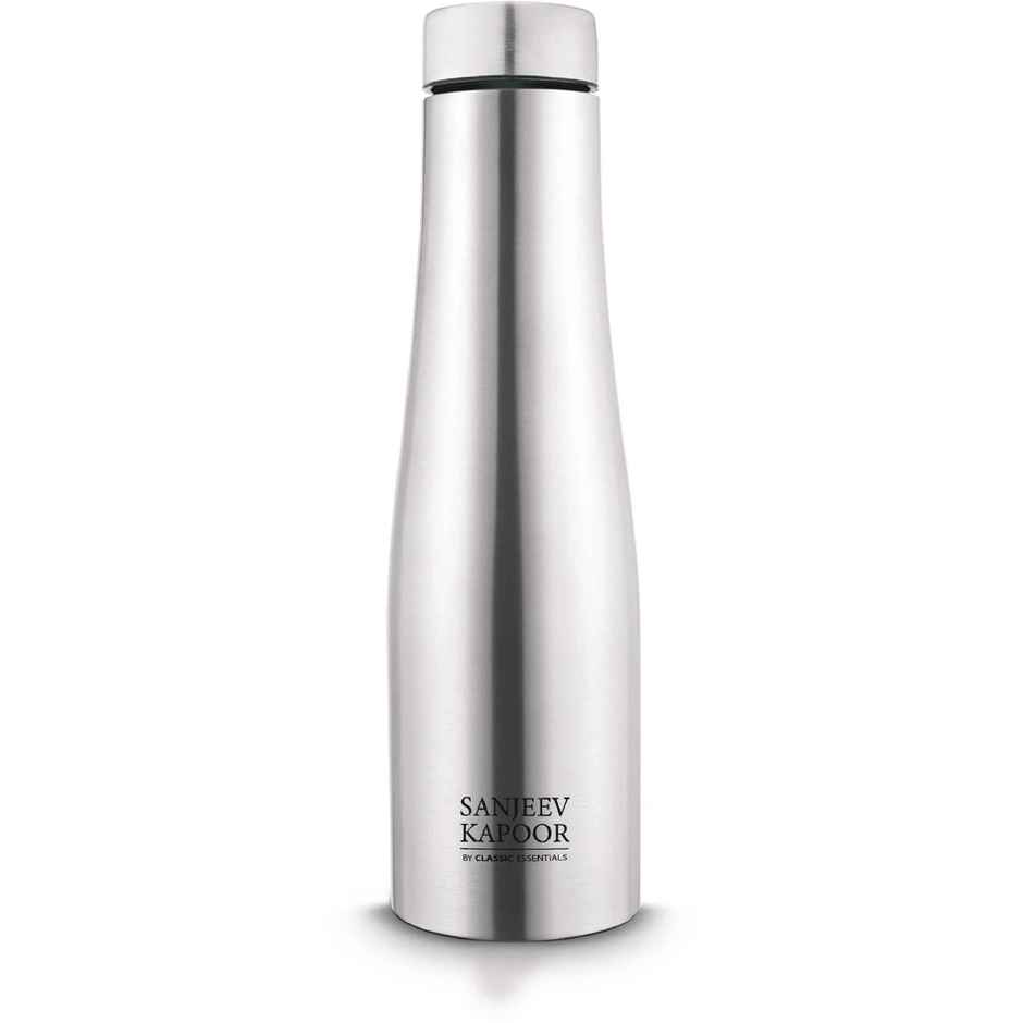Classic Essentials Stainless Steel Inox Bolt Single Wall Water Bottle | Silver | 1 L