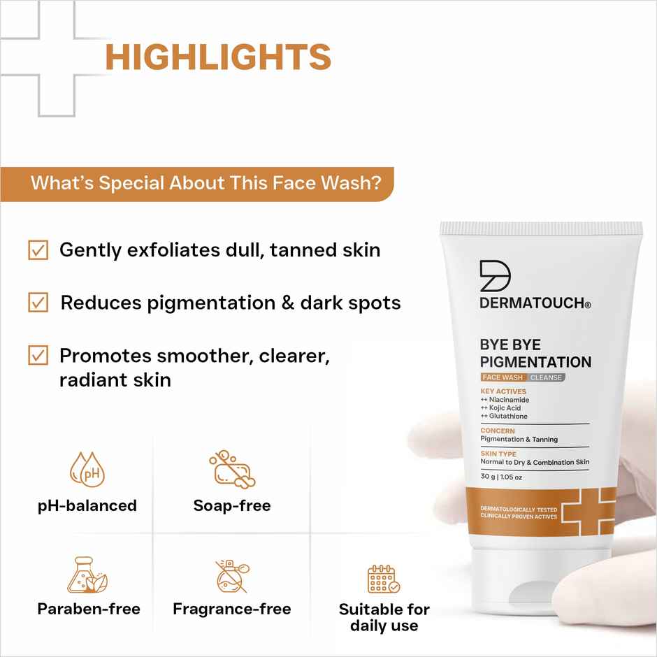 Dermatouch Bye Bye Pigmentation Face Wash Anti Pigmentation Face Wash For Women & Men