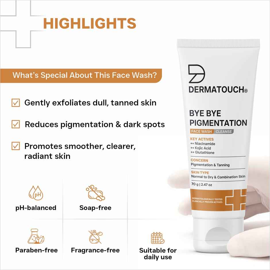 Dermatouch Bye Bye Pigmentation Face Wash Anti Pigmentation Face Wash For Women & Men