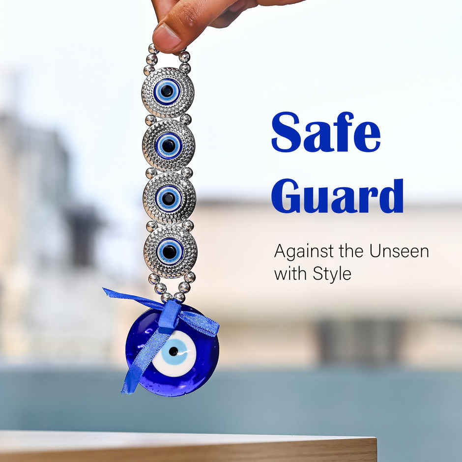 HINDCRAFT Evil Eye Wall Hanging Spiritual Good Luck Charm and Protection Decor for Home and Office