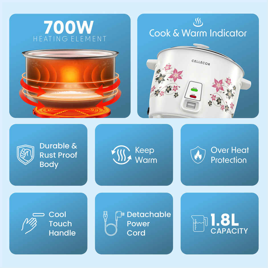 Cellecor CRC18 Rice Cooker