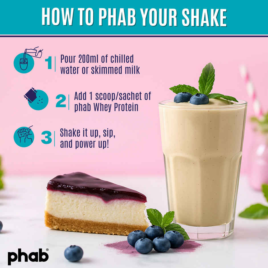 Phab Blueberry Cheescake Whey Isolate Protein Powder Pack
