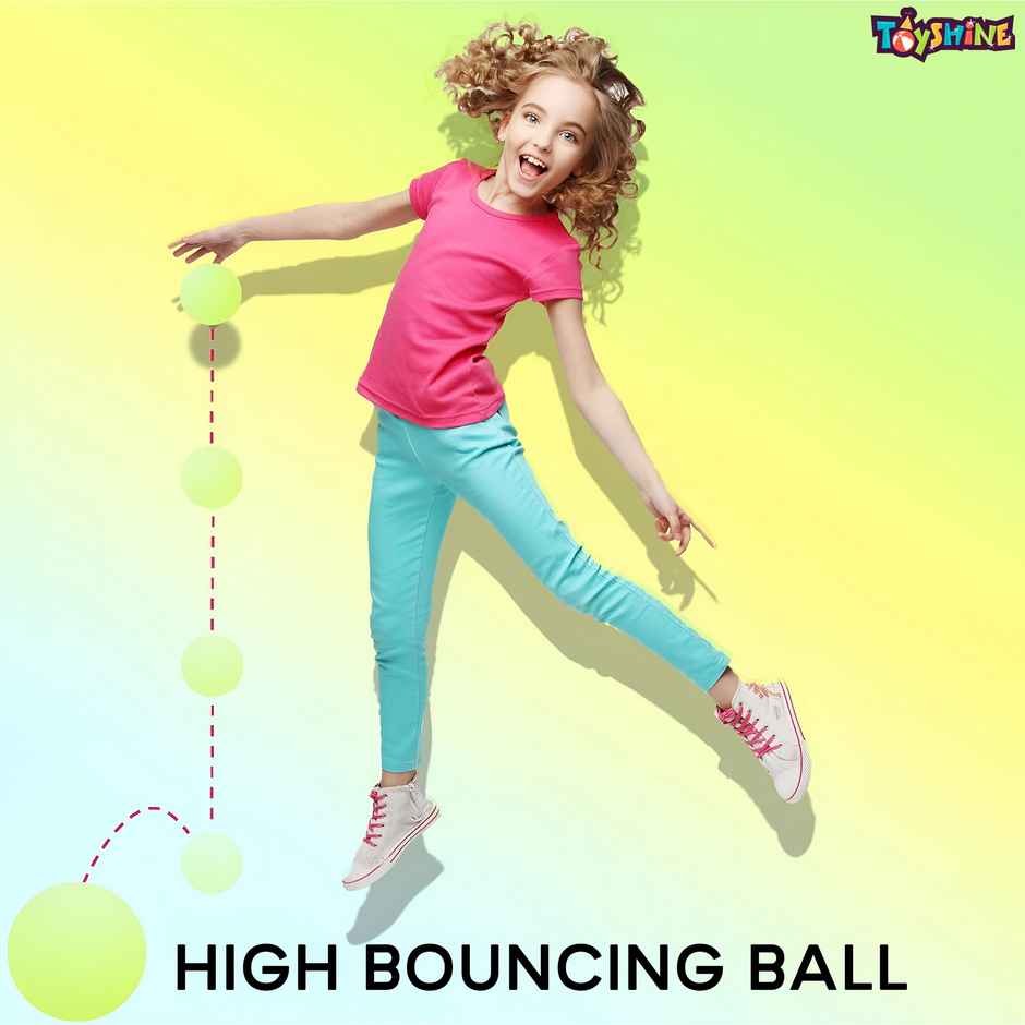 Toyshine High Bounce Crazy Rubber Balls for Kids and Adults - 35 mm