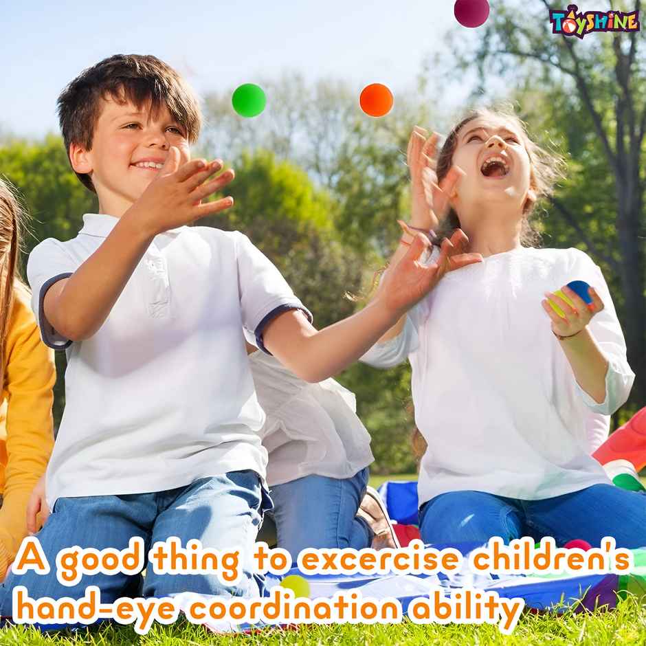 Toyshine High Bounce Crazy Rubber Balls for Kids and Adults - 35 mm