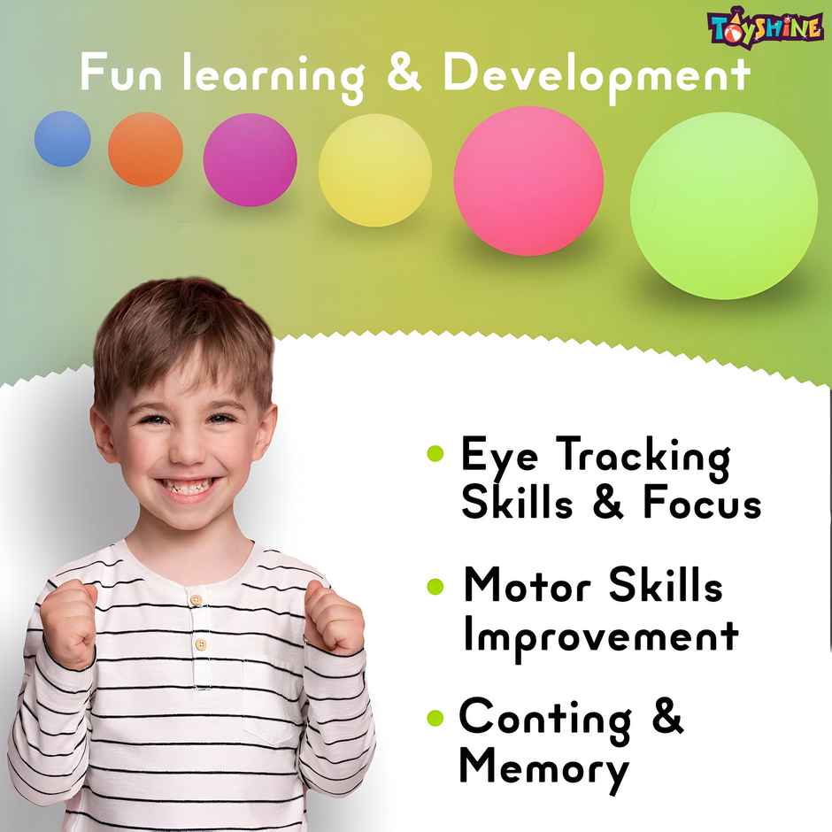 Toyshine High Bounce Crazy Rubber Balls for Kids and Adults - 35 mm